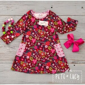 12-18 Mos Pete And Lucy‎ Folkoric Floral NWT